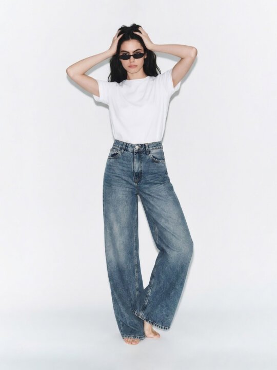 Jeans Wide leng azul